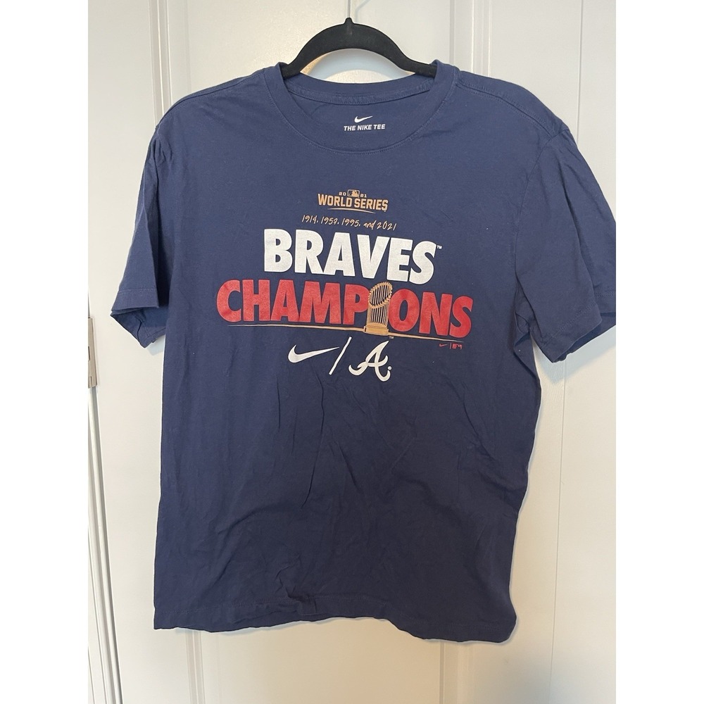 Atlanta Braves Champions The Nike Tee Size Medium Navy
